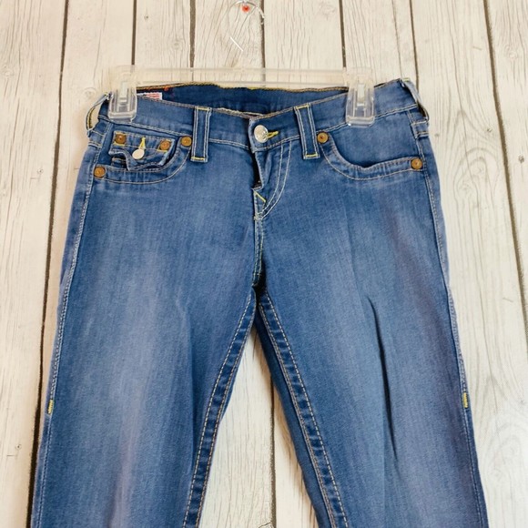 Womens True Religion Misty Stretch Skinny Denim Blue Jeans Size 26 Made In USA - Picture 2 of 8